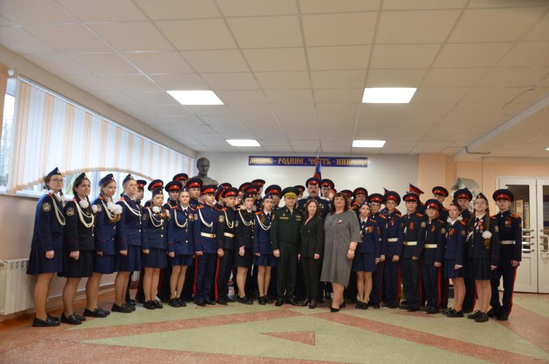 В Пензе представители Росгвардии посетители Губернский казачий кадетский корпус