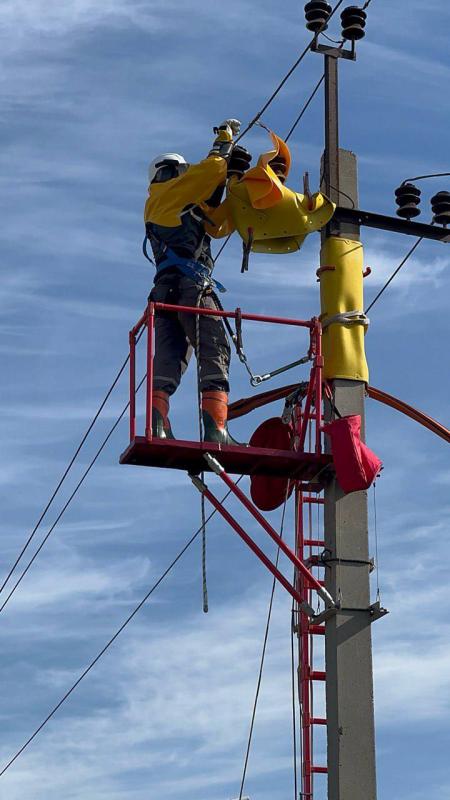 Центр работ под напряжением протестировал новую технологию работ под напряжением в труднодоступной местности